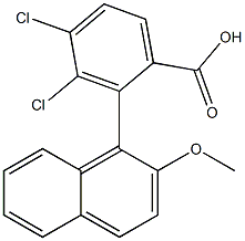 2-(2'-methoxy-1'-naphthyl)-3,4-dichlorobenzoic acid Struktur