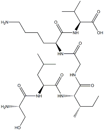 seryl-leucyl-isoleucyl--glycyl-lysyl-valine Struktur