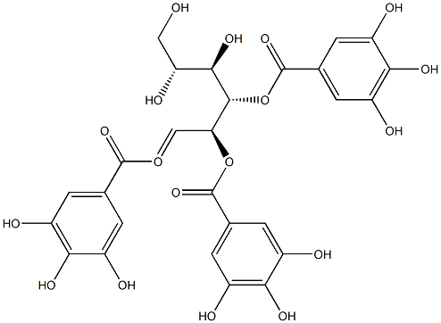 1,2,3-tri-O-galloylglucose Struktur