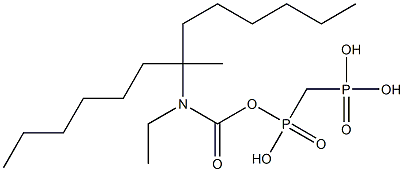 dihexyl-N-N-diethylcarbamoyl methylene phosphonate Struktur