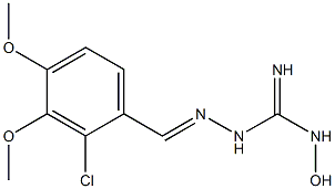 1-(3,4-dimethoxy-2-chlorobenzylideneamino)-3-hydroxyguanidine Struktur