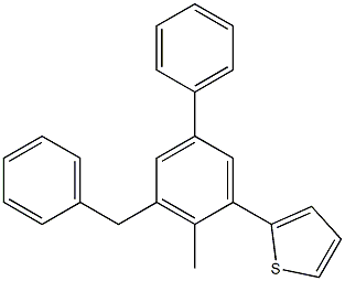 3-benzyl-5-phenyl-2-tolylthiophene Struktur