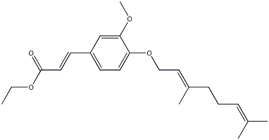 ethyl-3-(4'-geranyloxy-3'-methoxyphenyl)-2-propenoate Struktur