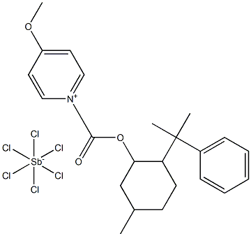 4-methoxy-1-(8-phenylmenthoxycarbonyl)pyridinium hexachloroantimonate Struktur