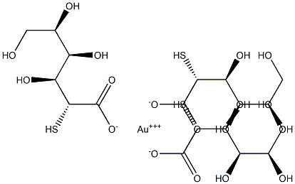 gold thiogluconate Struktur