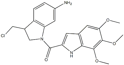 6-amino-3-(chloromethyl)-1-((5,6,7-trimethoxyindol-2-yl)carbonyl)indoline Struktur