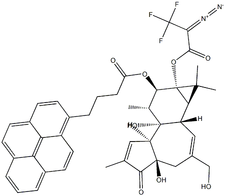 phorbol 12-pyrenebutyrate 13-(3,3,3-trifloro-2-diazopropioate) Struktur