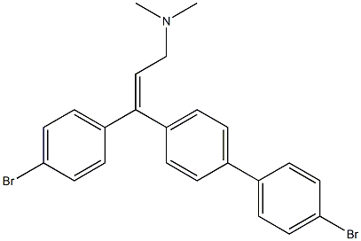 3-(4'-bromo-(1,1'-biphenyl)-4-yl)-3--(4-bromophenyl)-N,N-dimethyl-2-propen-1-amine Struktur