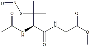 S-nitroso-N-acetylpenicillaminyl-glycine methyl ester Struktur