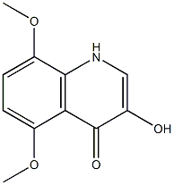 5,8-dimethoxy-3-hydroxy-4-quinolone Struktur