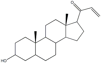 1-(3-hydroxyandrostan-17-yl)-2-propen-1-one Struktur