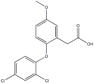 2-(2,4-dichlorophenoxy)-5-methoxyphenylacetic acid Struktur