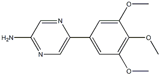 2-amino-5-(3,4,5-trimethoxyphenyl)pyrazine Struktur