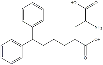 2-amino-4-(4,4-diphenylbut-1-yl)-pentane-1,5-dioic acid Struktur