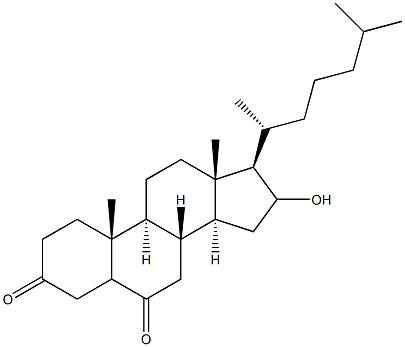 16-hydroxycholestane-3,6-dione Struktur