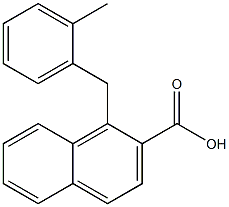 1-(2-tolylmethyl)naphthalene-2-carboxylic acid Struktur