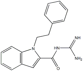 N-(aminoiminomethyl)-1-(2-phenylethyl)-1H-indole-2-carboxamide Struktur