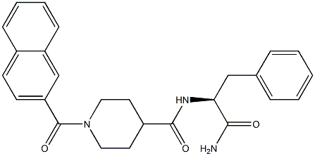 1-(2-naphthylcarbonyl)piperidin-4-ylcarbonyl-phenylalaninamide Struktur