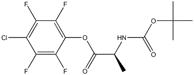 Boc-alanine 4-chlorotetrafluorophenyl ester Struktur