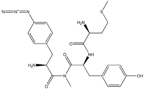 methylmethionyl-tyrosyl-4-azido-phenylalanine amide Struktur