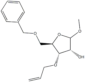 methyl 3-O-allyl-5-O-benzylribofuranoside Struktur