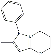 2-methyl-1-phenyl-6,7-dihydro-1H,5H-pyrazolo(5,1-b)(1,3)oxazin-8-ium Struktur