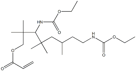 dimethylacryloxyethyl 2,2,4-trimethylhexamethylene diurethane Struktur