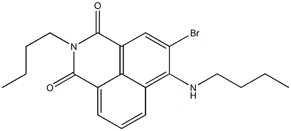 3-bromo-N-butyl-4-butylamino-1,8-naphthalendicarboximide Struktur