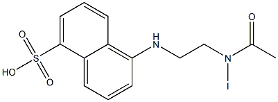 N-(iodoacetylaminoethyl)-1-naphthylamine-5-sulfonic acid Struktur