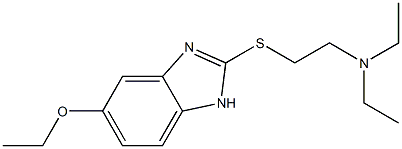 2-(2-(diethylamino)ethyl)thio-5-ethoxybenzimidazole Struktur