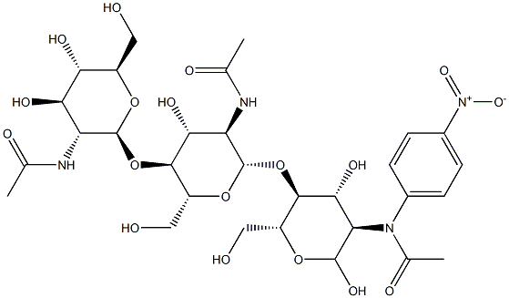 4-nitrophenyl-N,N',N''-triacetylchitotriose Struktur