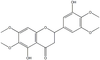 5,3'-dihydroxy-6,7,4', 5'-tetramethoxyflavanone Struktur