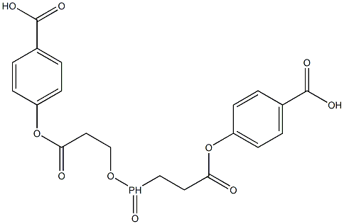 bis(2-(4-carboxyphenoxy)carbonylethyl) phosphinic acid Struktur