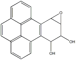 9,10-dihydroxy-11,12-epoxy-9,10,11,12-tetrahydrobenzo(e)pyrene Struktur