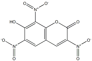 3,6,8-TRINITRO-7-HYDROXYCOUMARIN Struktur