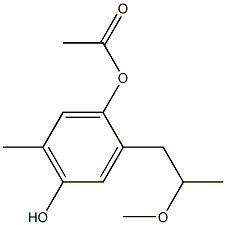 2-(2-METHOXYPROPYL)-5-METHYL-1,4-BENZENEDIOLACETATE Struktur