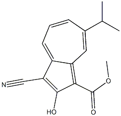 METHYL-3-CYANO-2-HYDROXY-7-ISOPROPYLAZULENE-1-CARBOXYLATE Struktur