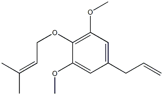 1-ALLYL-3,5-DIMETHOXY-4-(3-METHYL-BUT-2-ENYLOXY)BENZENE Struktur