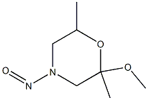 MORPHOLINE,2,6-DIMETHYL-2-METHOXY-N-NITROSO- Struktur