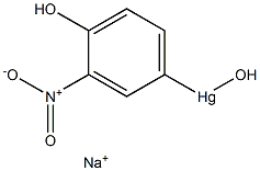 MERCURY,HYDROXY(4-HYDROXY-3-NITROPHENYL)-,MONOSODIUMSALT Struktur