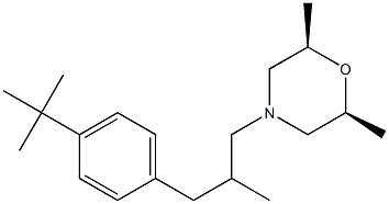 CIS-2,6-DIMETHYL-4-(3-(4-(1,1-DIMETHYLETHYL)PHENYL)-2-METHYLPROPYL)MORPHOLINE Struktur