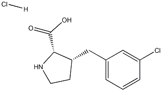 (R)-gamma-(3-chloro-benzyl)-L-proline hydrochloride Struktur