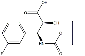 N-Boc-(2S,3S)-3-Amino-3-(3-fluoro-phenyl)-2-hydroxy-propanoic acid Struktur