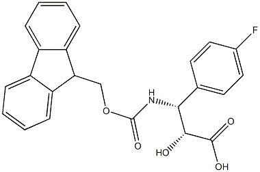 N-Fmoc-(2R,3R)-3-Amino-3-(4-fluoro-phenyl)-2-hydroxy-propanoic acid Struktur