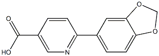 6-(Benzo[1,3]dioxol-5-yl)-nicotinic acid Struktur