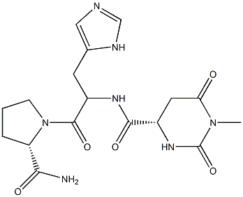 (4S)-N-[(2S)-1-[(2S)-2-carbamoylpyrrolidin-1-yl]-3-(3H-imidazol-4-yl)-1-oxo-propan-2-yl]-1-methyl-2,6-dioxo-1,3-diazinane-4-carboxamide Struktur