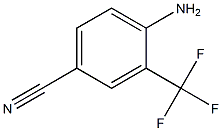 2-tirfluoromethyl-4-cyanoaniline Struktur