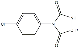 [1-(4-Chloro-phenyl)-2,5-dioxo-imidazolidin-4-yl]- Struktur