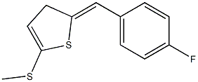 2-(4-Fluorobenzylidene)-5-(methylthio)thiophen- Struktur