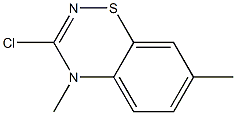 3-Chloro-4,7-dimethyl-4H-1,2,4-benzothiadiazin- Struktur